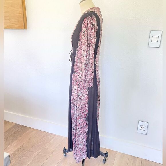Free People Gorgeous A-Line Midi Bohemian Dress Size Small But Will Fit Medium - Picture 3 of 4